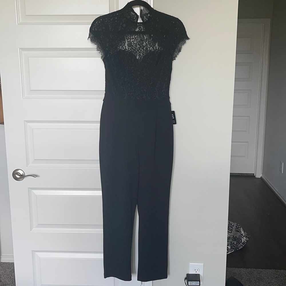 Black lace jumpsuit from Express size 4